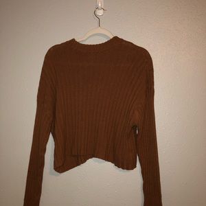 ❌SOLD on Mercari❌ American Eagle Burnt Orange Ribbed Mock Neck Sweater